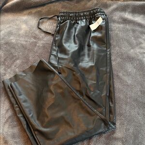Old Navy Leather Black Billie Straight